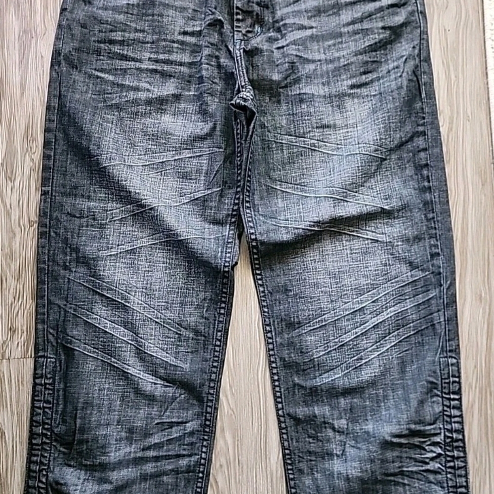 Vintage Baggy Wide Leg Dark Wash Denim 429 Jeans Men's 38 Grunge Streetwear